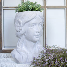 Load image into Gallery viewer, Cream Polyresin Lady Bust Planter
